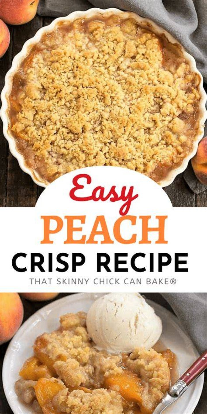 Easy Homemade Peach Crisp - Celebrating Sweets